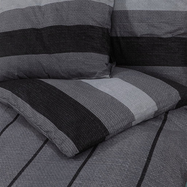 Ensemble De Housse De Couette 140X200 Cm Coton Gris Foncé