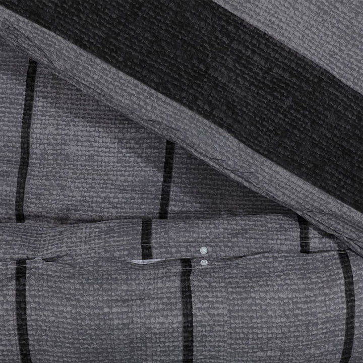 Ensemble De Housse De Couette 220X240 Cm Coton Gris Foncé
