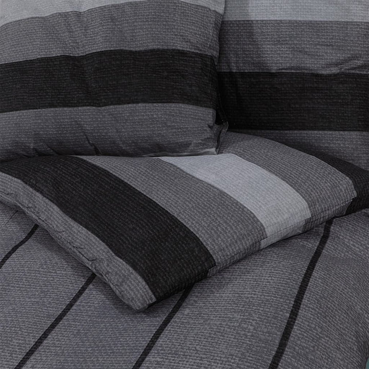 Ensemble De Housse De Couette 135X200 Cm Coton Gris Foncé
