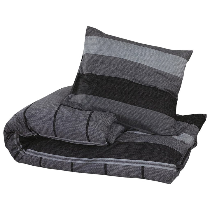 Ensemble De Housse De Couette 200X200 Cm Coton Gris Foncé