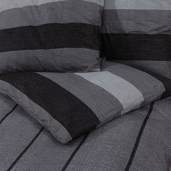 Ensemble De Housse De Couette 200X200 Cm Coton Gris Foncé