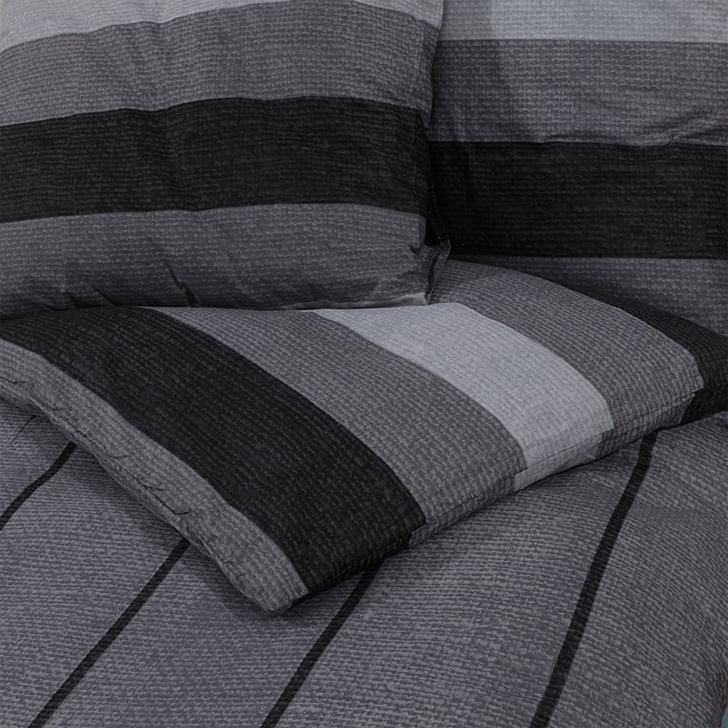 Ensemble De Housse De Couette 260X220 Cm Coton Gris Foncé