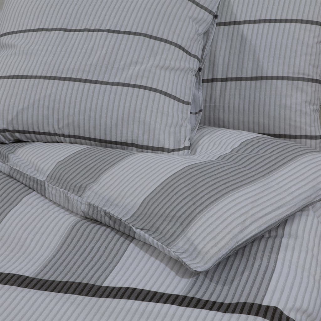 Ensemble De Housse De Couette Gris 240X220 Cm Coton Gris Clair