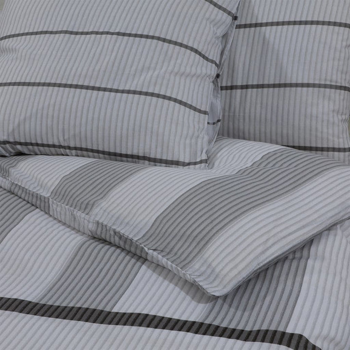 Ensemble De Housse De Couette Gris 220X240 Cm Coton Gris Clair