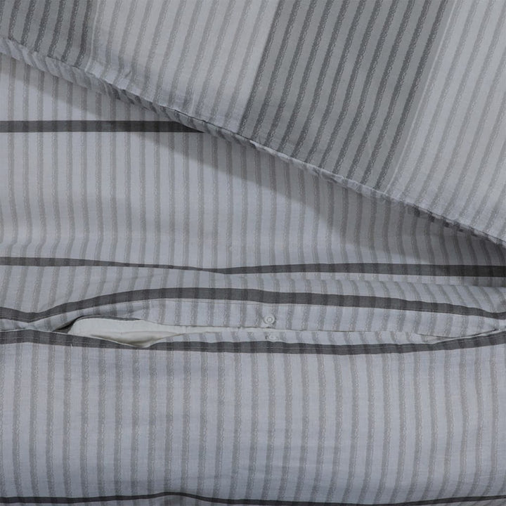 Ensemble De Housse De Couette Gris 200X200 Cm Coton Gris Clair