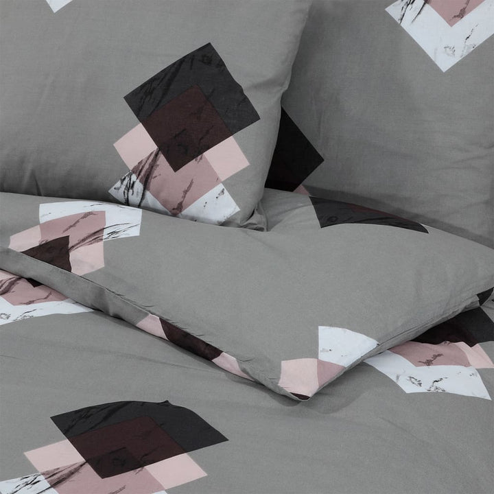 Ensemble De Housse De Couette Gris 260X240 Cm Coton Multicolore
