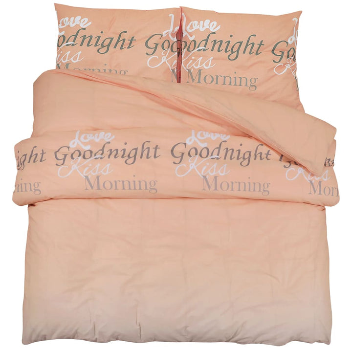 Ensemble De Housse De Couette 140X200 Cm Coton Rose