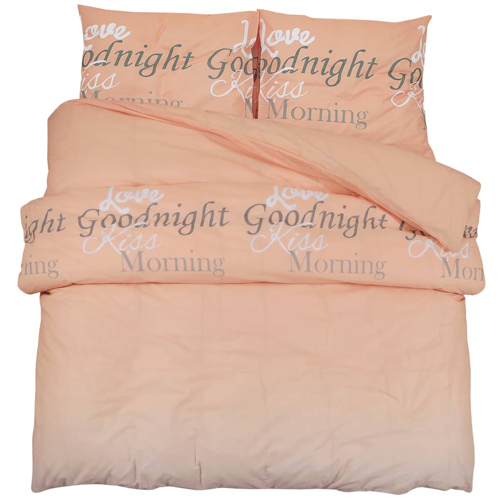 Ensemble De Housse De Couette 200X200 Cm Coton Rose