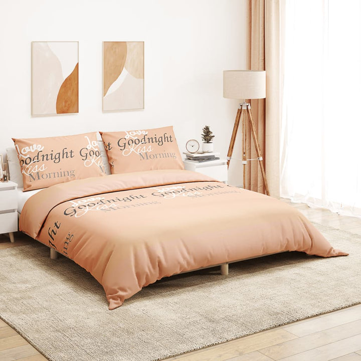 Ensemble De Housse De Couette 220X240 Cm Coton Rose
