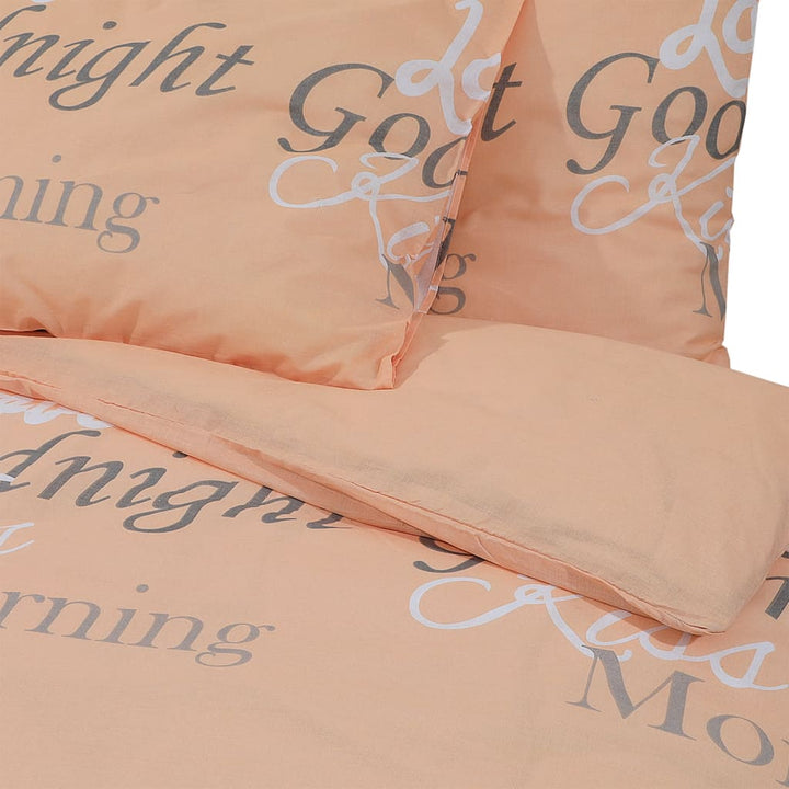 Ensemble De Housse De Couette 135X200 Cm Coton Rose