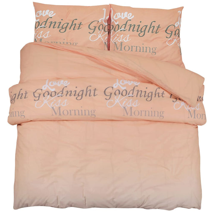 Ensemble De Housse De Couette 155X220 Cm Coton Rose