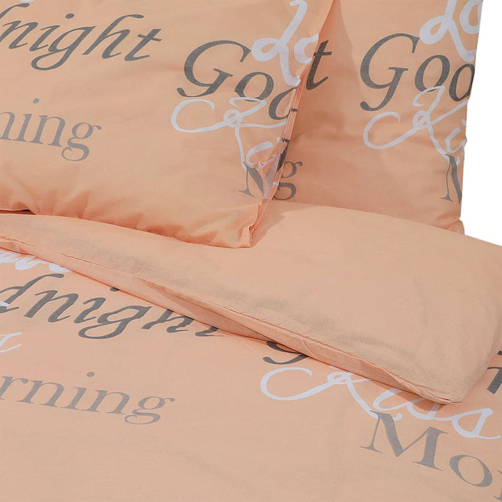 Ensemble De Housse De Couette 155X220 Cm Coton Rose