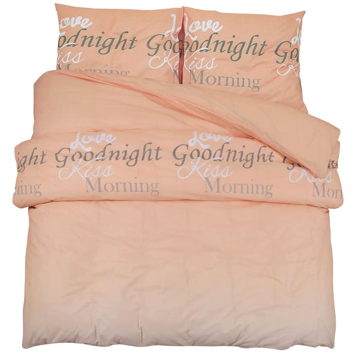 Ensemble De Housse De Couette 200X200 Cm Coton Rose