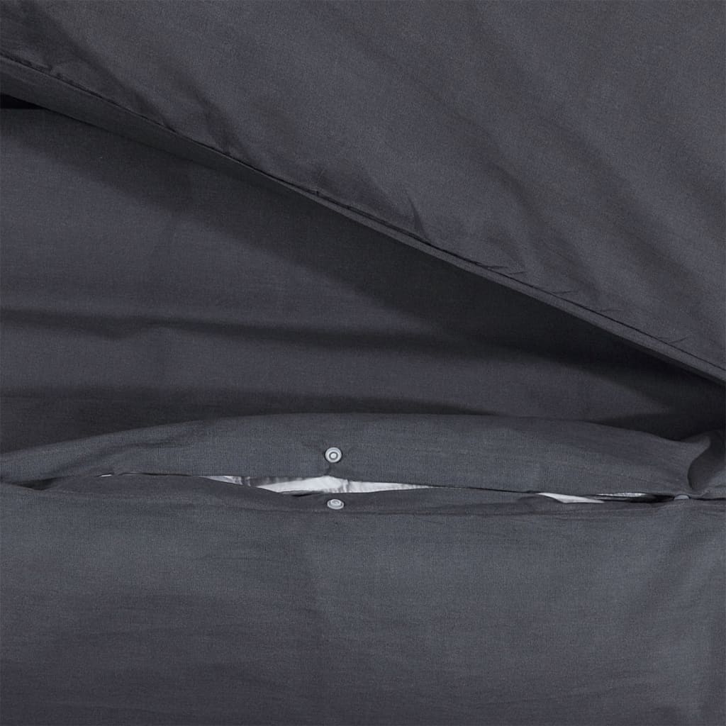 Ensemble De Housse De Couette Noir 220X240 Cm Coton Noir Et Blanc