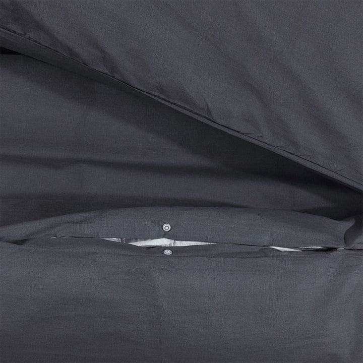 Ensemble De Housse De Couette Noir 220X240 Cm Coton Noir Et Blanc