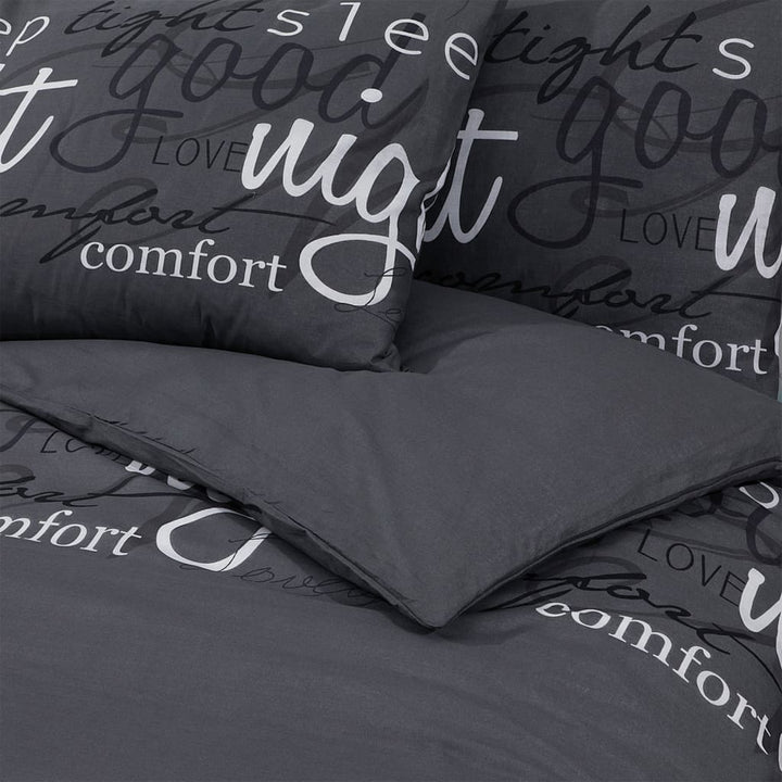 Ensemble De Housse De Couette Noir 220X240 Cm Coton Noir Et Blanc