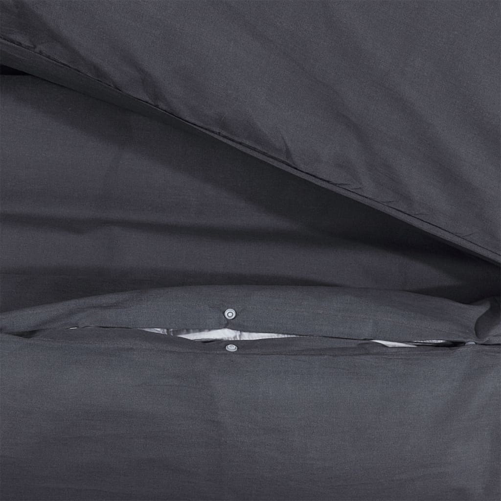 Ensemble De Housse De Couette Noir 140X200 Cm Coton Noir Et Blanc
