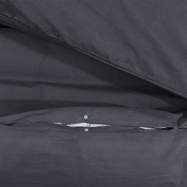 Ensemble De Housse De Couette Noir 140X200 Cm Coton Noir Et Blanc