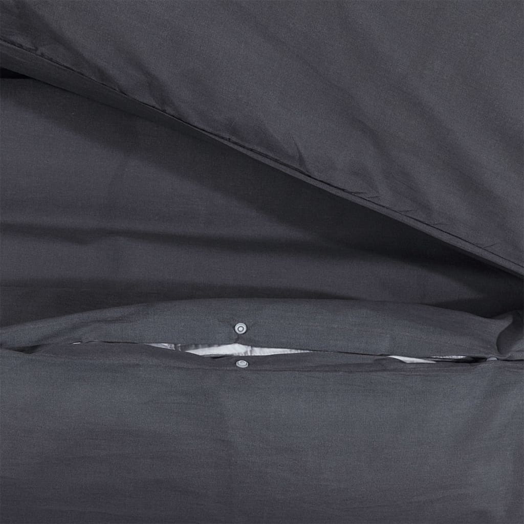 Ensemble De Housse De Couette Noir 260X220 Cm Coton Noir Et Blanc