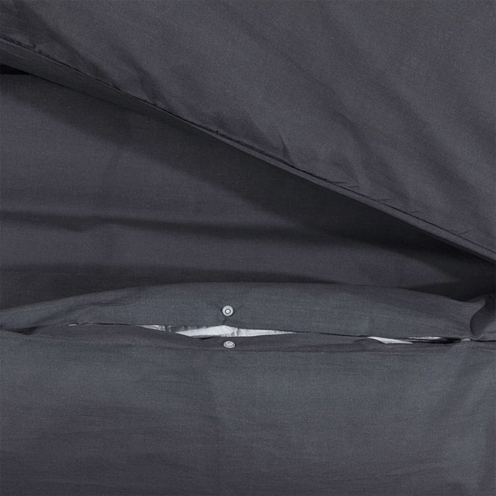 Ensemble De Housse De Couette Noir 260X220 Cm Coton Noir Et Blanc