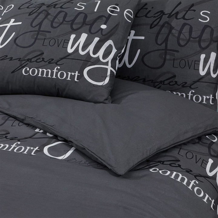 Ensemble De Housse De Couette Noir 260X220 Cm Coton Noir Et Blanc