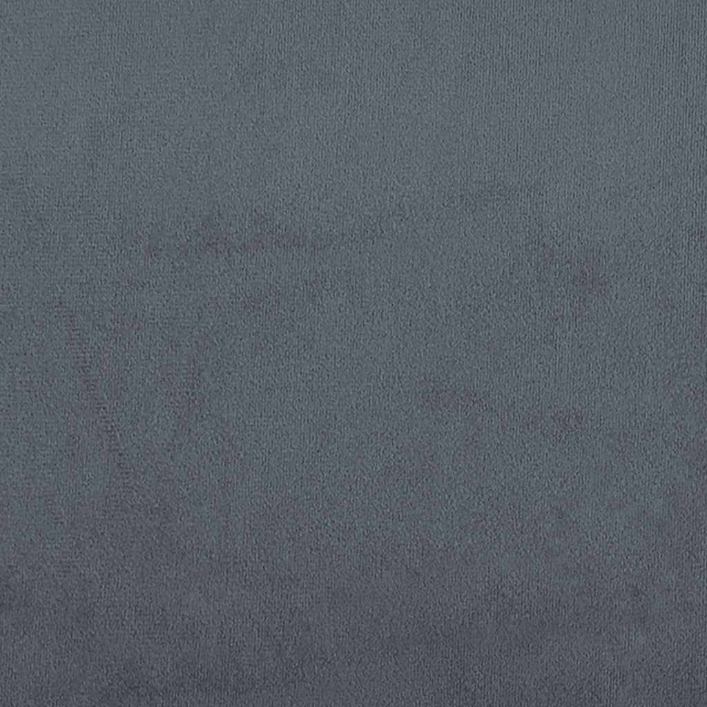 Lit De Jour Avec Gigogne Et Tiroirs 90X190Cm Velours Gris Foncé