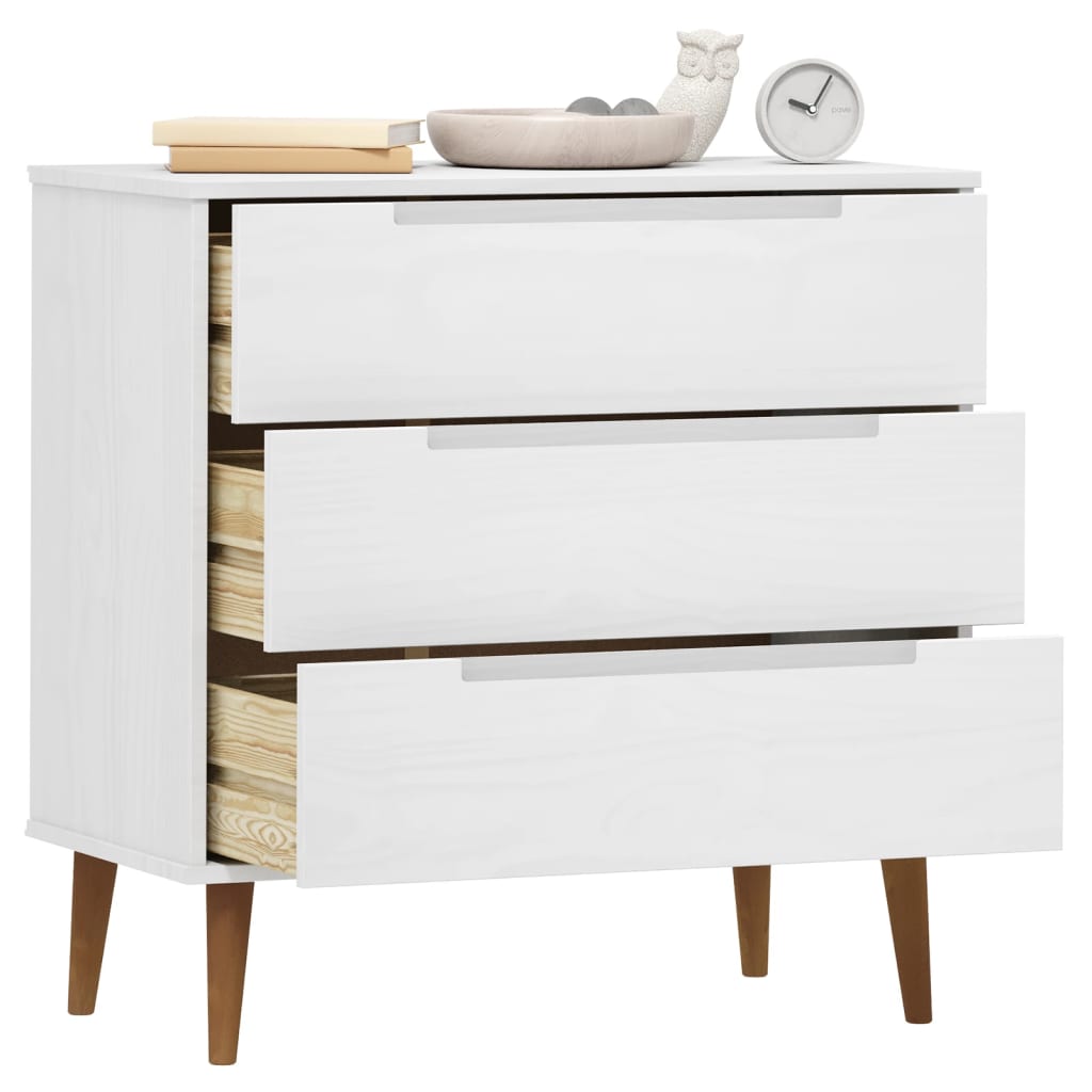 Commode Molde 80X40X80 Cm Bois De Pin Massif