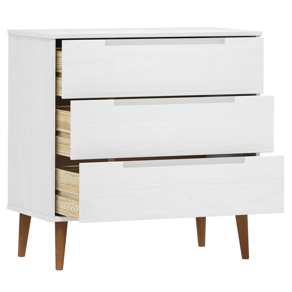 Commode Molde 80X40X80 Cm Bois De Pin Massif