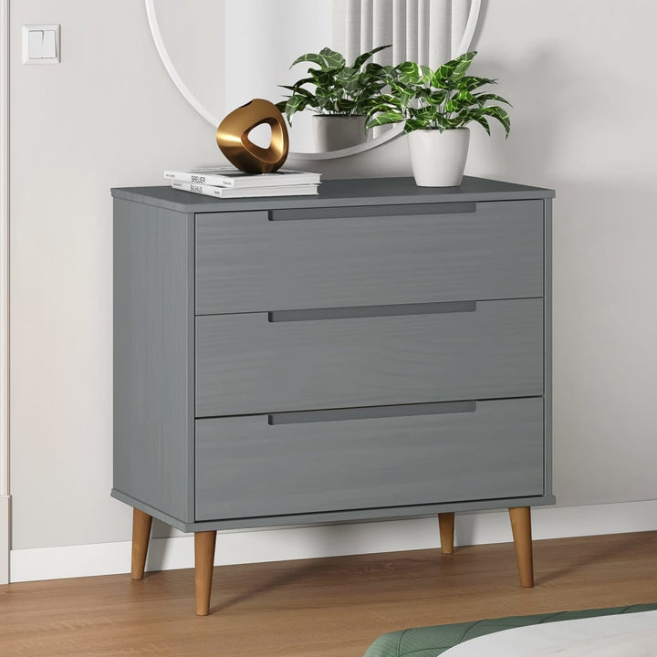 Commode Molde 80X40X80 Cm Bois De Pin Massif