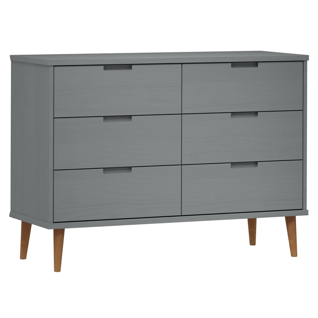 Commode Molde 113X40X80 Cm Bois De Pin Massif