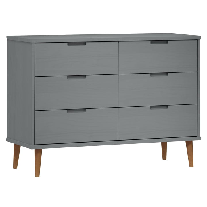 Commode Molde 113X40X80 Cm Bois De Pin Massif