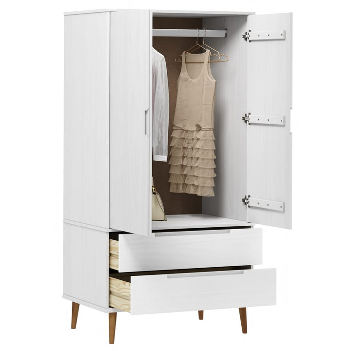 Garde-Robe Molde 90X55X175 Cm Bois Massif De Pin