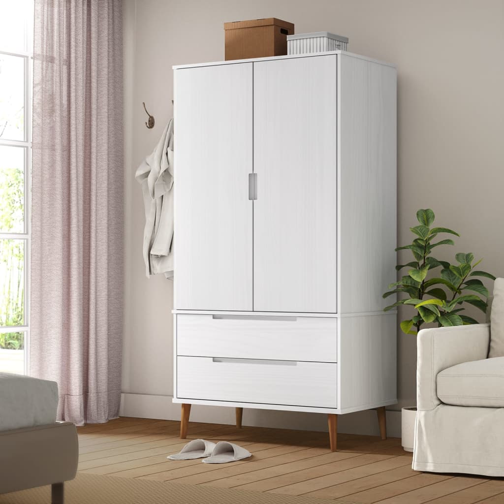 Garde-Robe Molde 90X55X175 Cm Bois Massif De Pin
