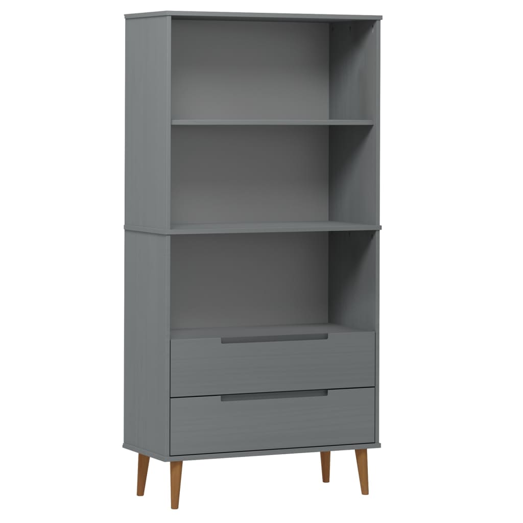 Bibliothèque Molde 85X35X170,5 Cm Bois Massif De Pin