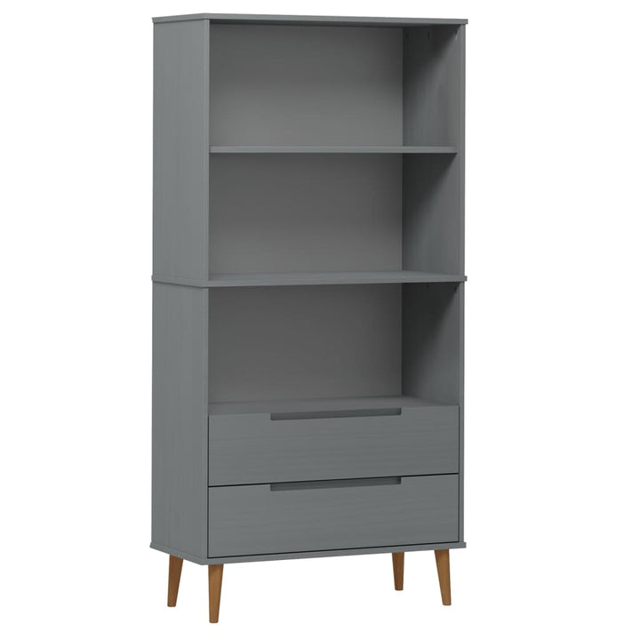 Bibliothèque Molde 85X35X170,5 Cm Bois Massif De Pin