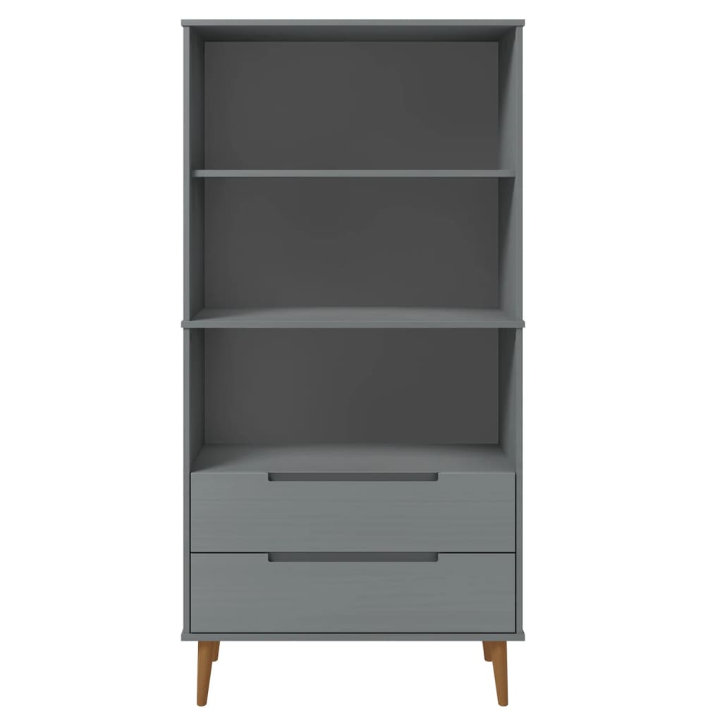 Bibliothèque Molde 85X35X170,5 Cm Bois Massif De Pin