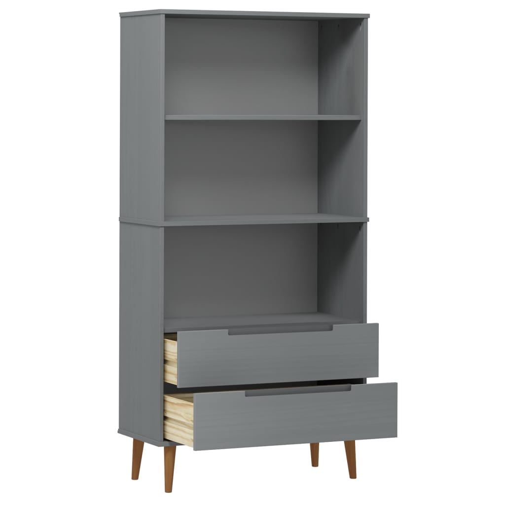 Bibliothèque Molde 85X35X170,5 Cm Bois Massif De Pin