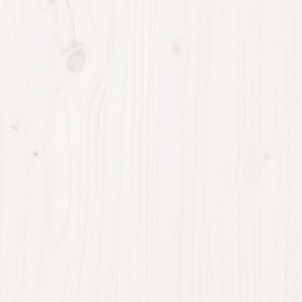 Bibliothèque 80X35X Bois De Pin Massif Blanc