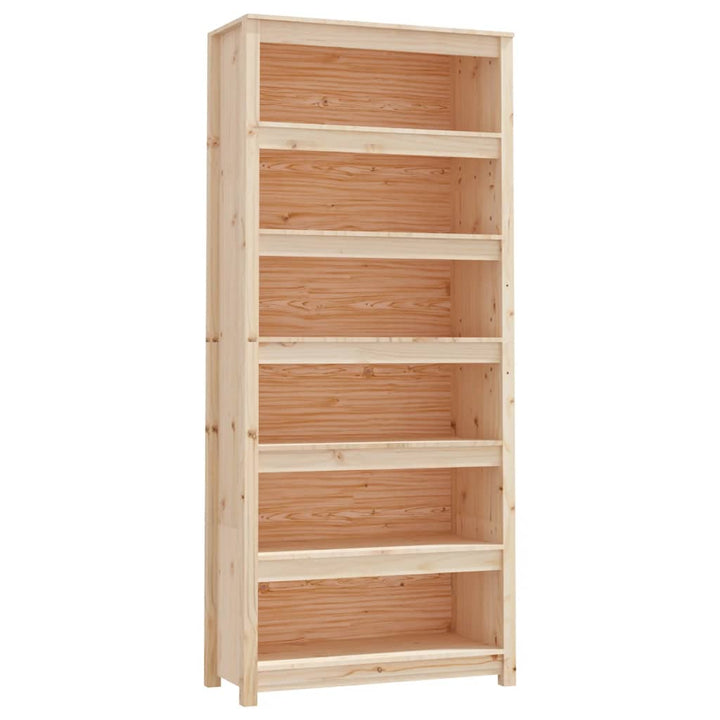 Bibliothèque 80X35X Bois De Pin Massif Naturel