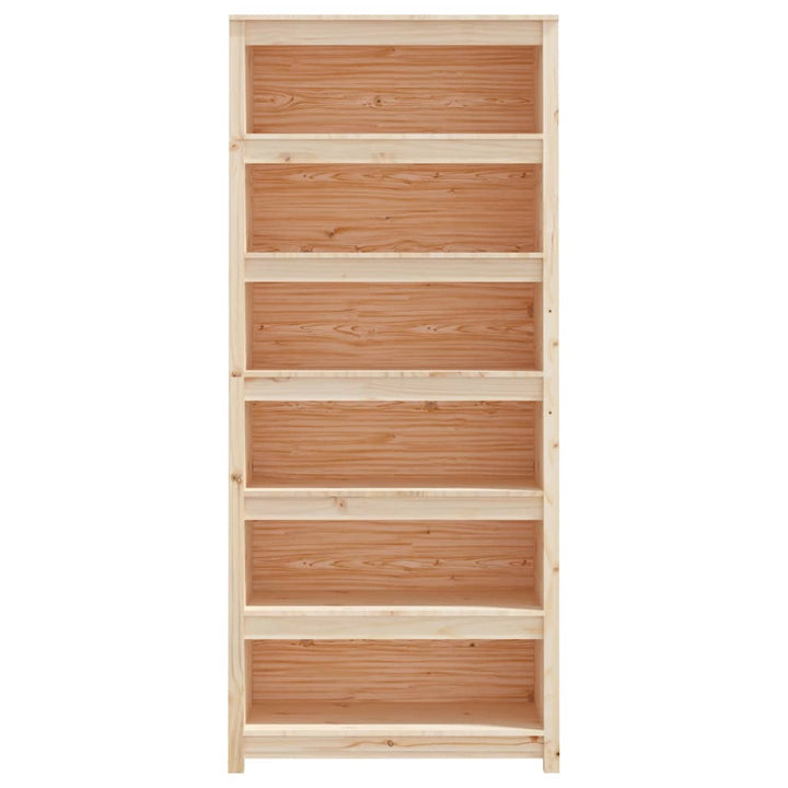 Bibliothèque 80X35X Bois De Pin Massif Naturel