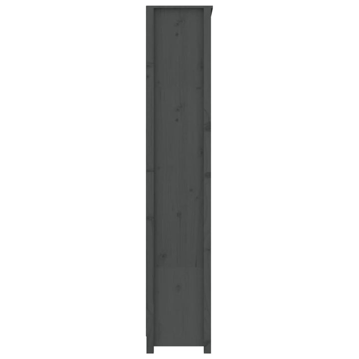 Bibliothèque 80X35X Bois De Pin Massif Gris
