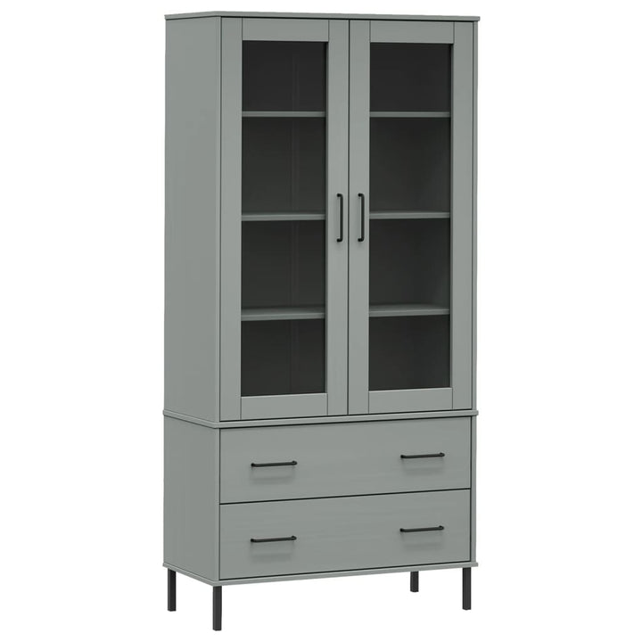 Bibliothèque Avec Pieds En Métal 85X35X172,5 Cm Bois Oslo