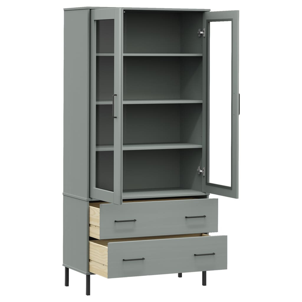 Bibliothèque Avec Pieds En Métal 85X35X172,5 Cm Bois Oslo