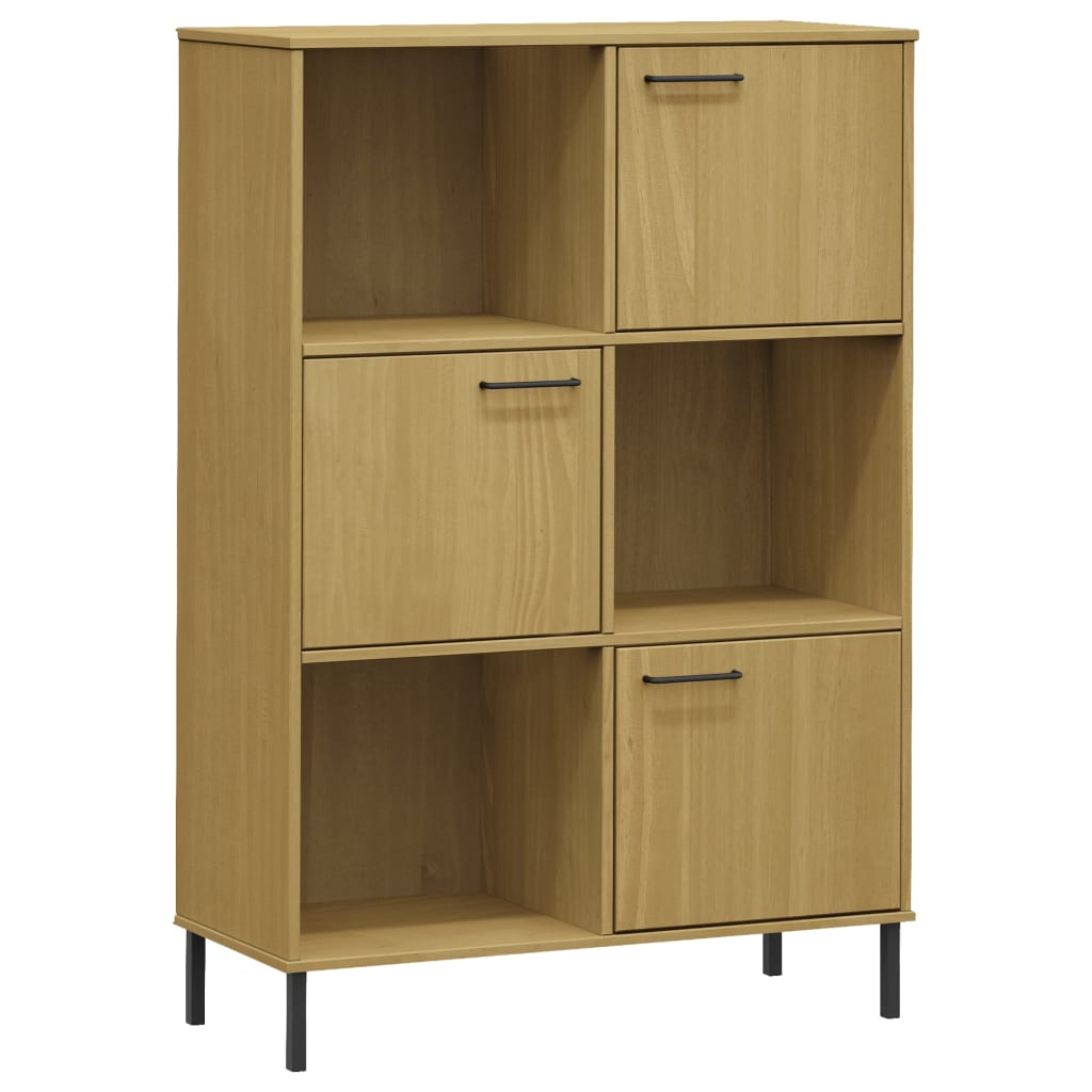Bibliothèque Avec Pieds En Métal 90X35X128,5Cm Bois Oslo