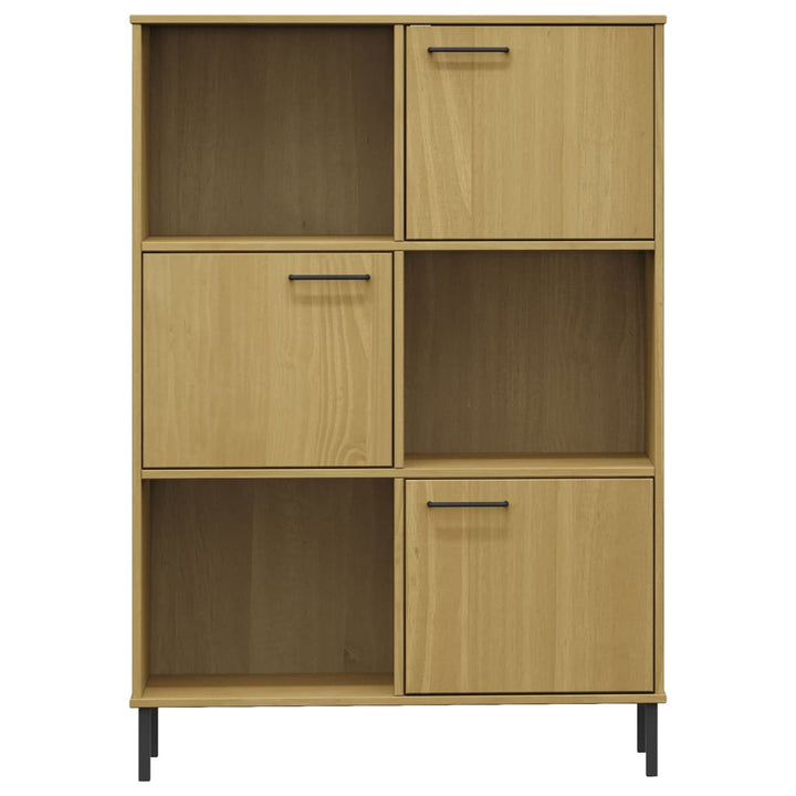 Bibliothèque Avec Pieds En Métal 90X35X128,5Cm Bois Oslo