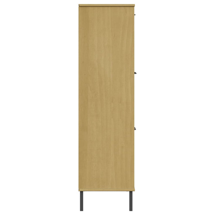Bibliothèque Avec Pieds En Métal 90X35X128,5Cm Bois Oslo