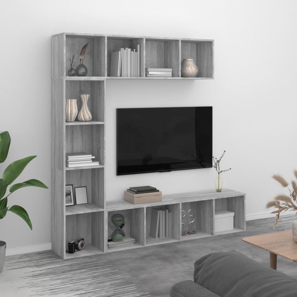 Ensemble Bibliothèque/Meuble Tv 3 Pcs 180X30X180 Cm