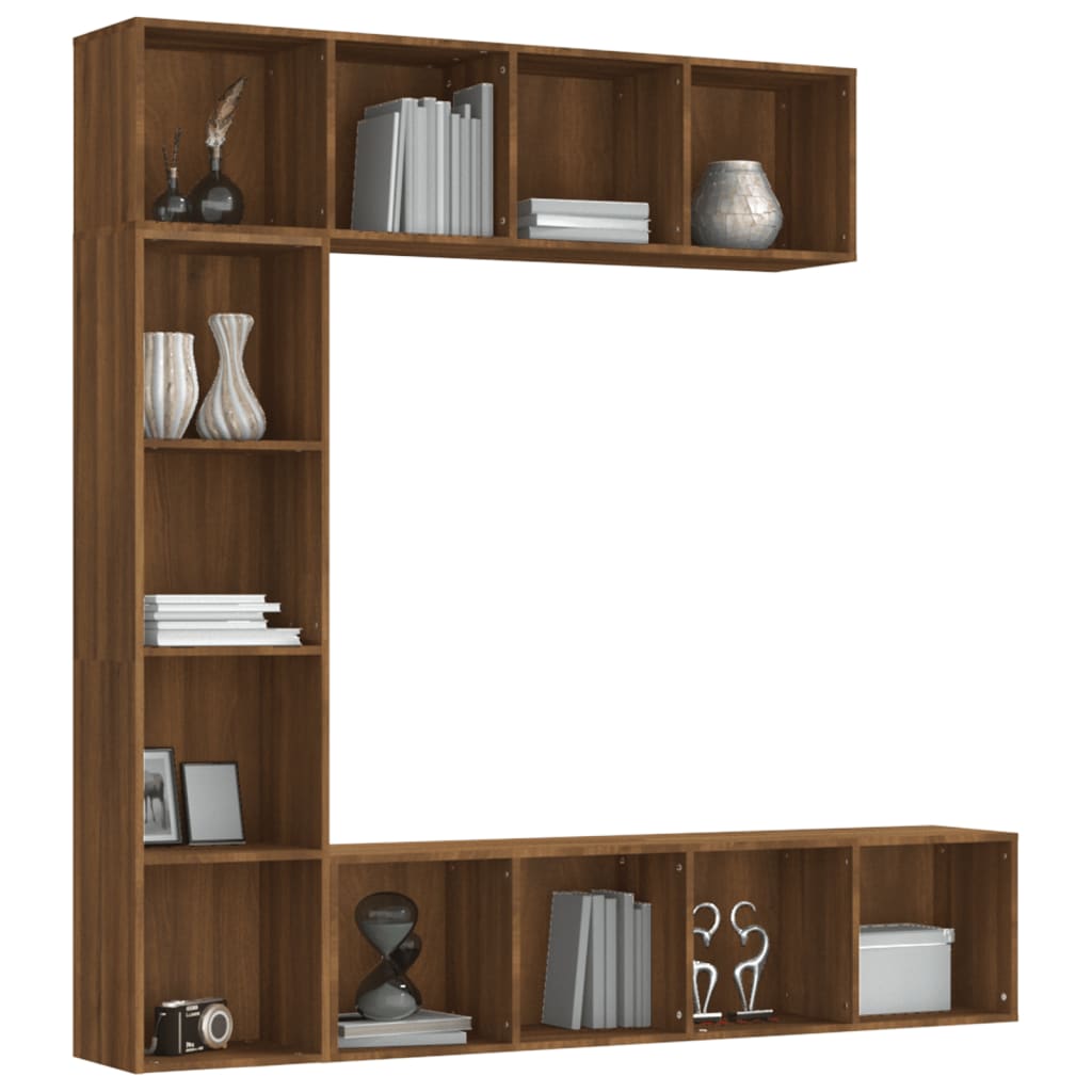 Ensemble Bibliothèque/Meuble Tv 3 Pcs 180X30X180Cm