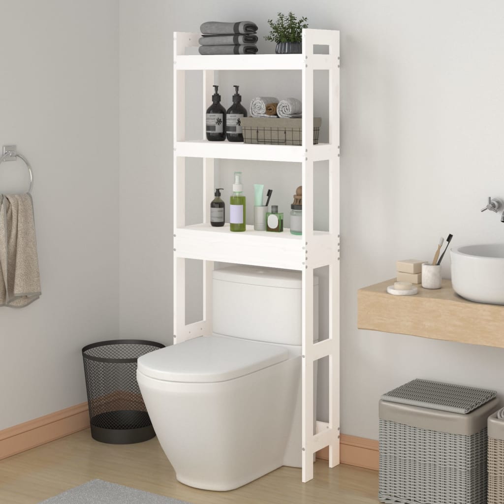 Étagère De Toilette 63X26X171 Cm Bois De Pin Massif