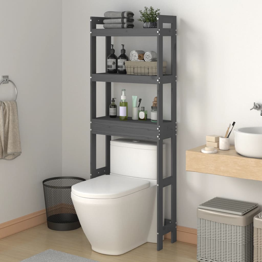 Étagère De Toilette 63X26X171 Cm Bois De Pin Massif
